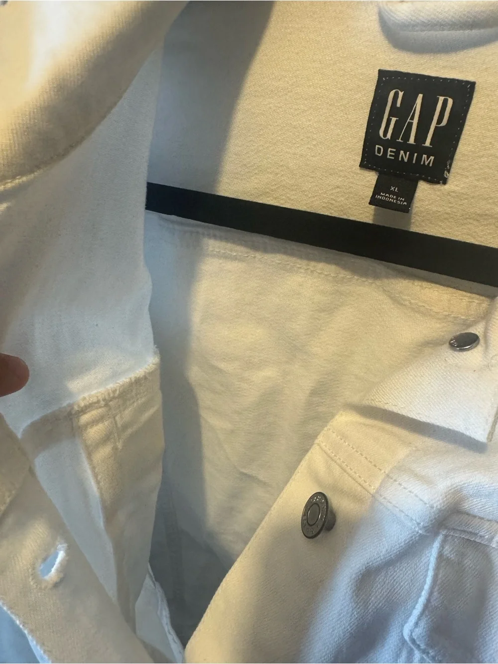 GAP Women's White Denim Jacket